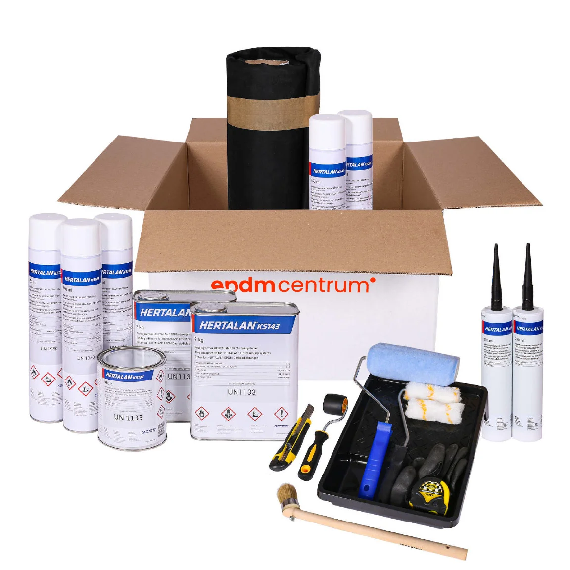 Hertalan® EPDM op maat - 1,2mm - Alles-in-één Dak Box - Premium Nederlandse EPDM